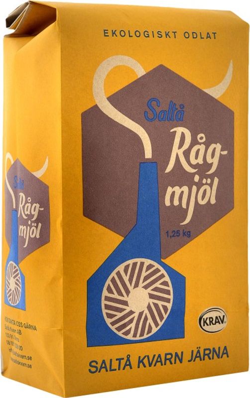 Saltå Kvarn Rugmel sammalt 1,25kg