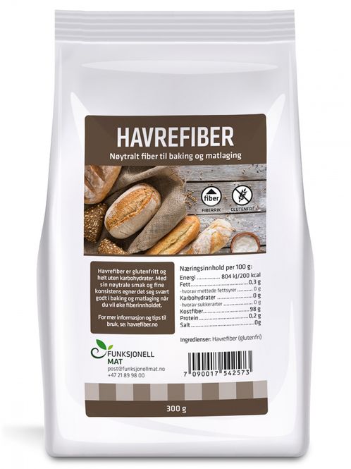 Hovedbilde Havrefiber glutenfritt 300g