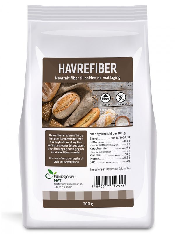 Havrefiber glutenfritt 300g