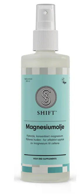 Hovedbilde SHIFT Magnesium olje sprayflaske 200 ml