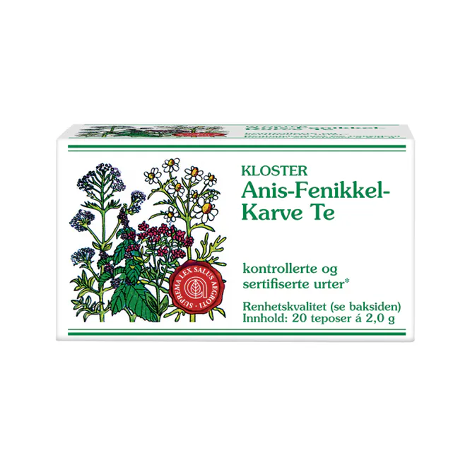 Hovedbilde Kloster Anis-Fennikel-Karve Te 20 poser
