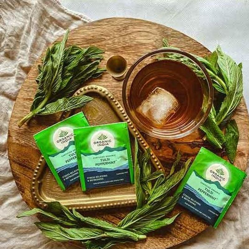 Organic India Tulsi Peppermint Tea 25 poser