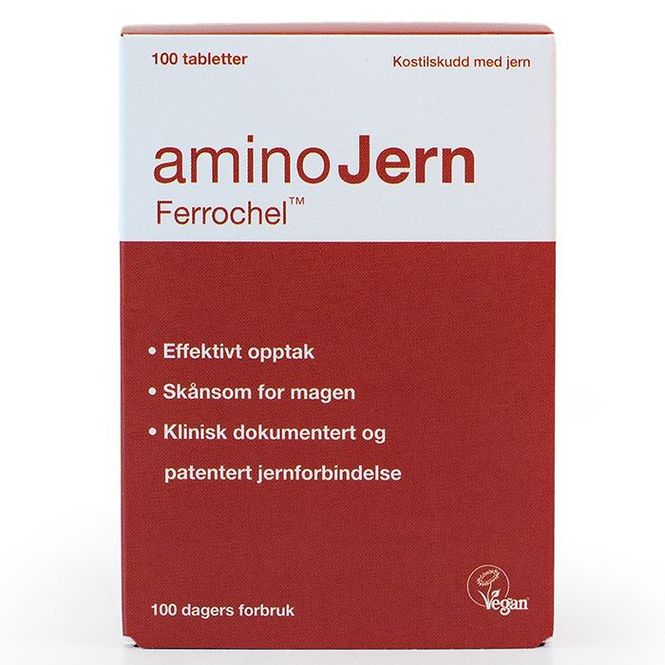 Hovedbilde AminoJern 100 tabletter