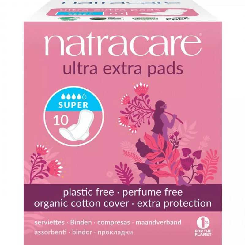 Natracare Bind Ultra Xtra med vinger super 10 stk